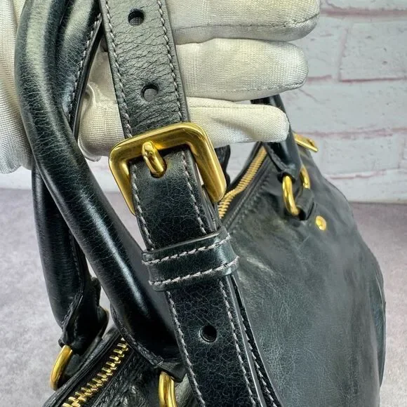 Prada Vitello Shine Leather East West Bauletto Bag - Picture 9 of 16